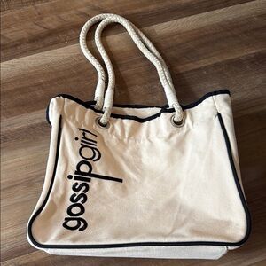 Gossip Girl Cream Tote Bag